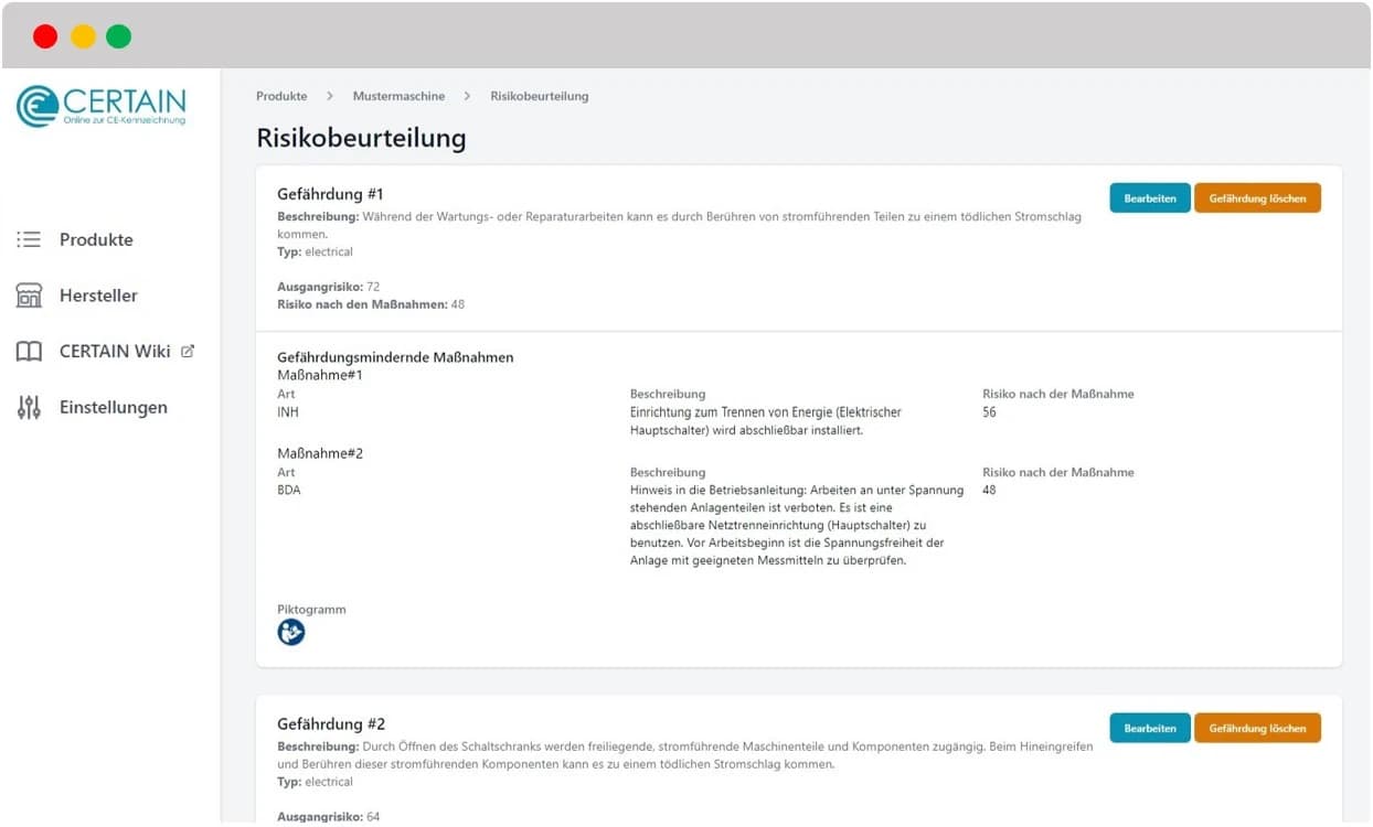 Iterative Gefährdungsminderung mit Identifikation und Bewertung